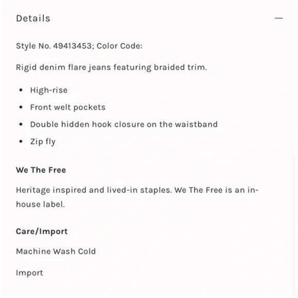 Free People Seasons in the Sun Flare High Waist Jeans W2302 Sz 27 - Picture 11 of 11